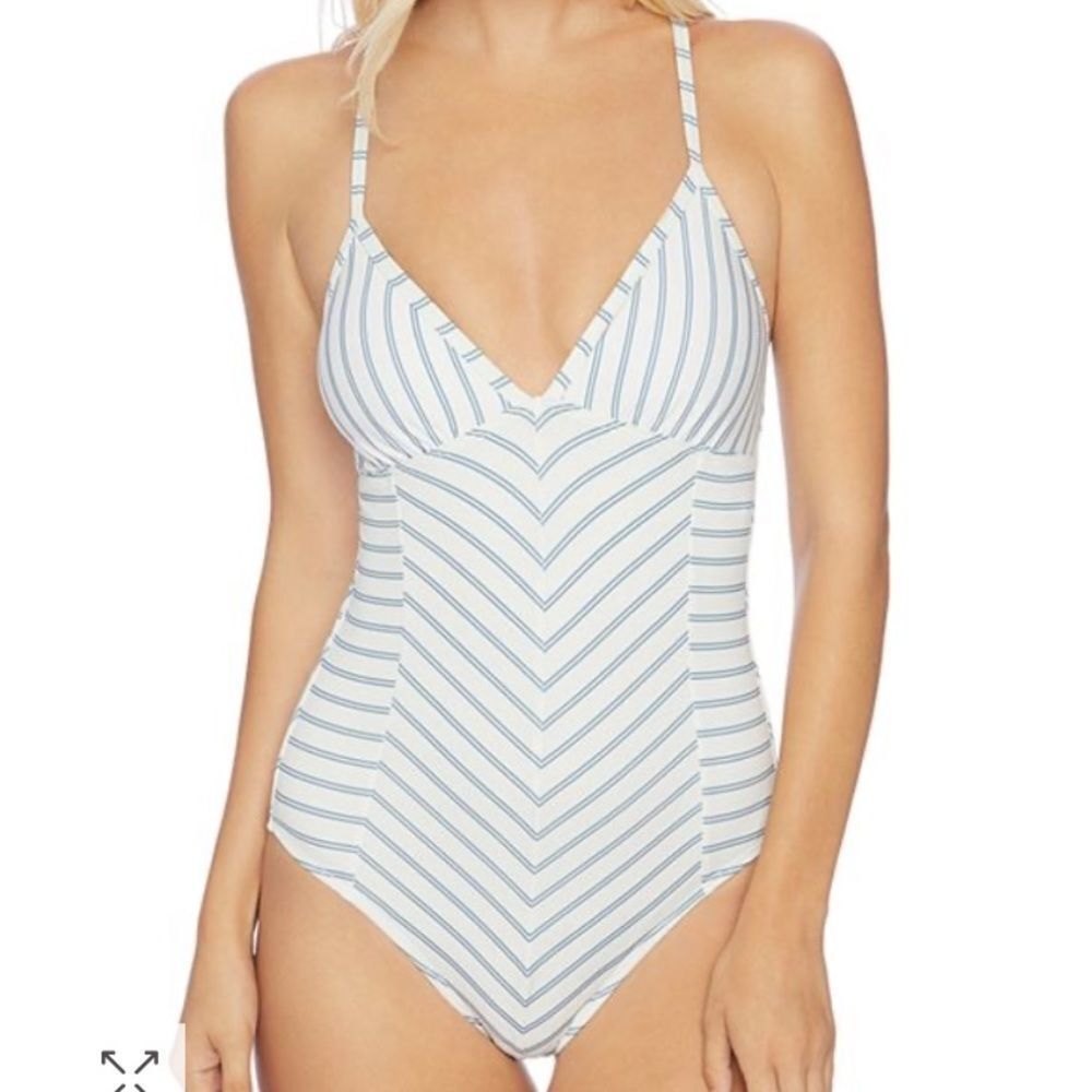 NWT Splendid Stormy Stripe Swim One Piece